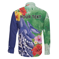 Personalised Pohnpei States Humpback Whale Family Matching Summer Maxi Dress and Hawaiian Shirt Polynesian Tropical Flowers LT9 - Polynesian Pride