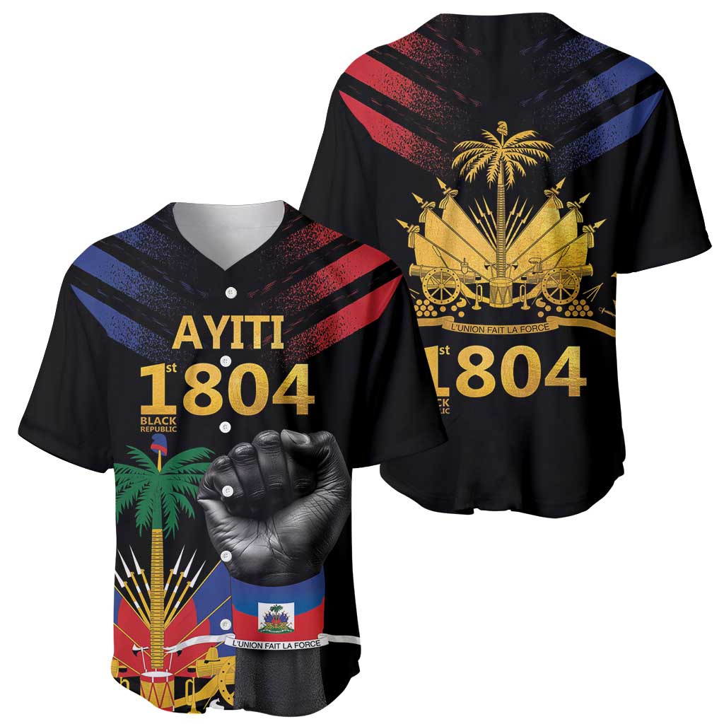 Haiti Independence Day Baseball Jersey The First Black Republic Since 1804 LT9 - Polynesian Pride