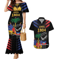 Haiti Independence Day Couples Matching Mermaid Dress and Hawaiian Shirt The First Black Republic Since 1804 LT9 Blakc - Polynesian Pride