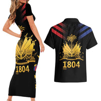 Haiti Independence Day Couples Matching Short Sleeve Bodycon Dress and Hawaiian Shirt The First Black Republic Since 1804 LT9 - Polynesian Pride