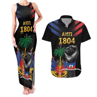 Haiti Independence Day Couples Matching Tank Maxi Dress and Hawaiian Shirt The First Black Republic Since 1804 LT9 Blakc - Polynesian Pride
