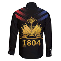 Haiti Independence Day Family Matching Off The Shoulder Long Sleeve Dress and Hawaiian Shirt The First Black Republic Since 1804 LT9 - Polynesian Pride