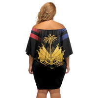 Haiti Independence Day Family Matching Off Shoulder Short Dress and Hawaiian Shirt The First Black Republic Since 1804 LT9 - Polynesian Pride