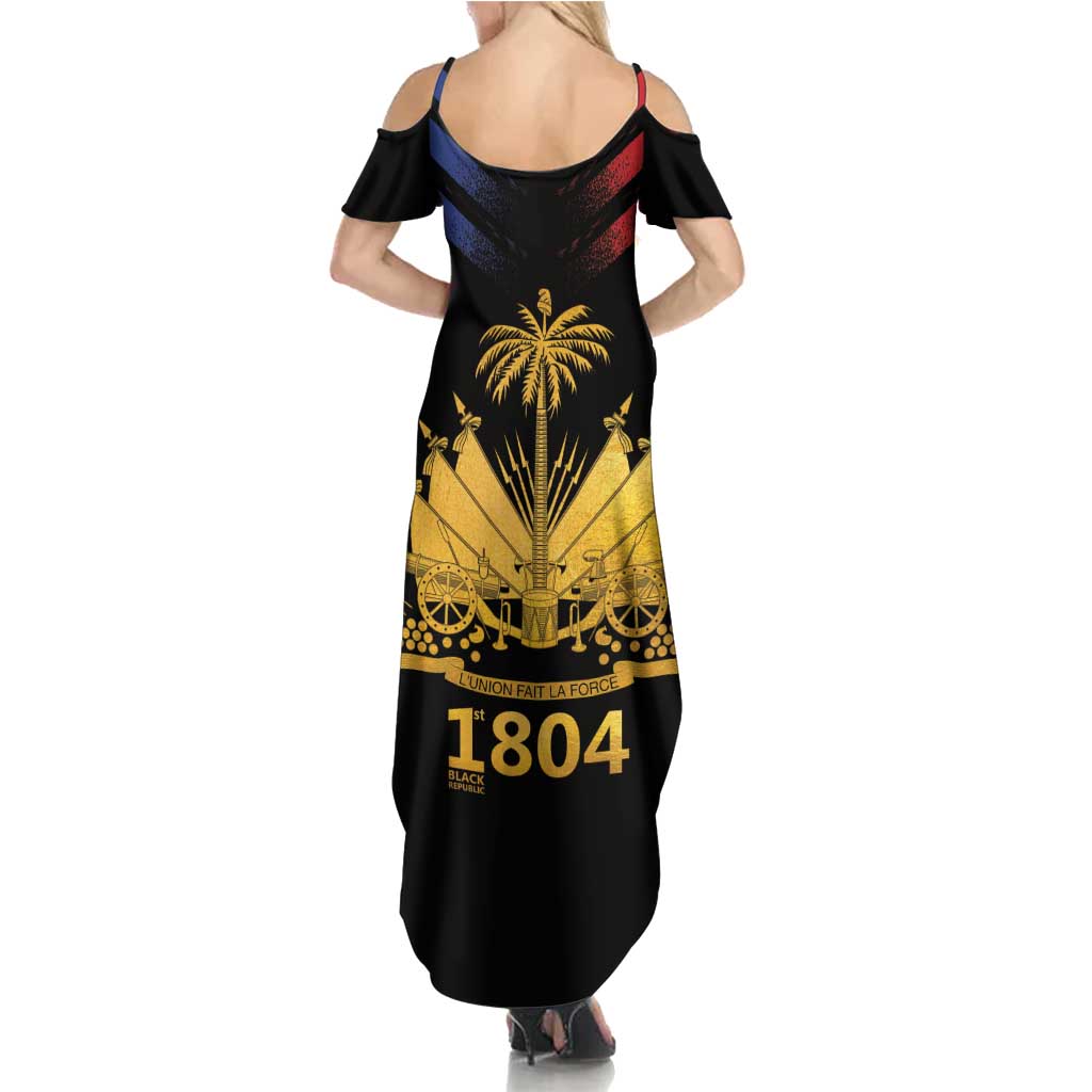 Haiti Independence Day Family Matching Summer Maxi Dress and Hawaiian Shirt The First Black Republic Since 1804 LT9 - Polynesian Pride