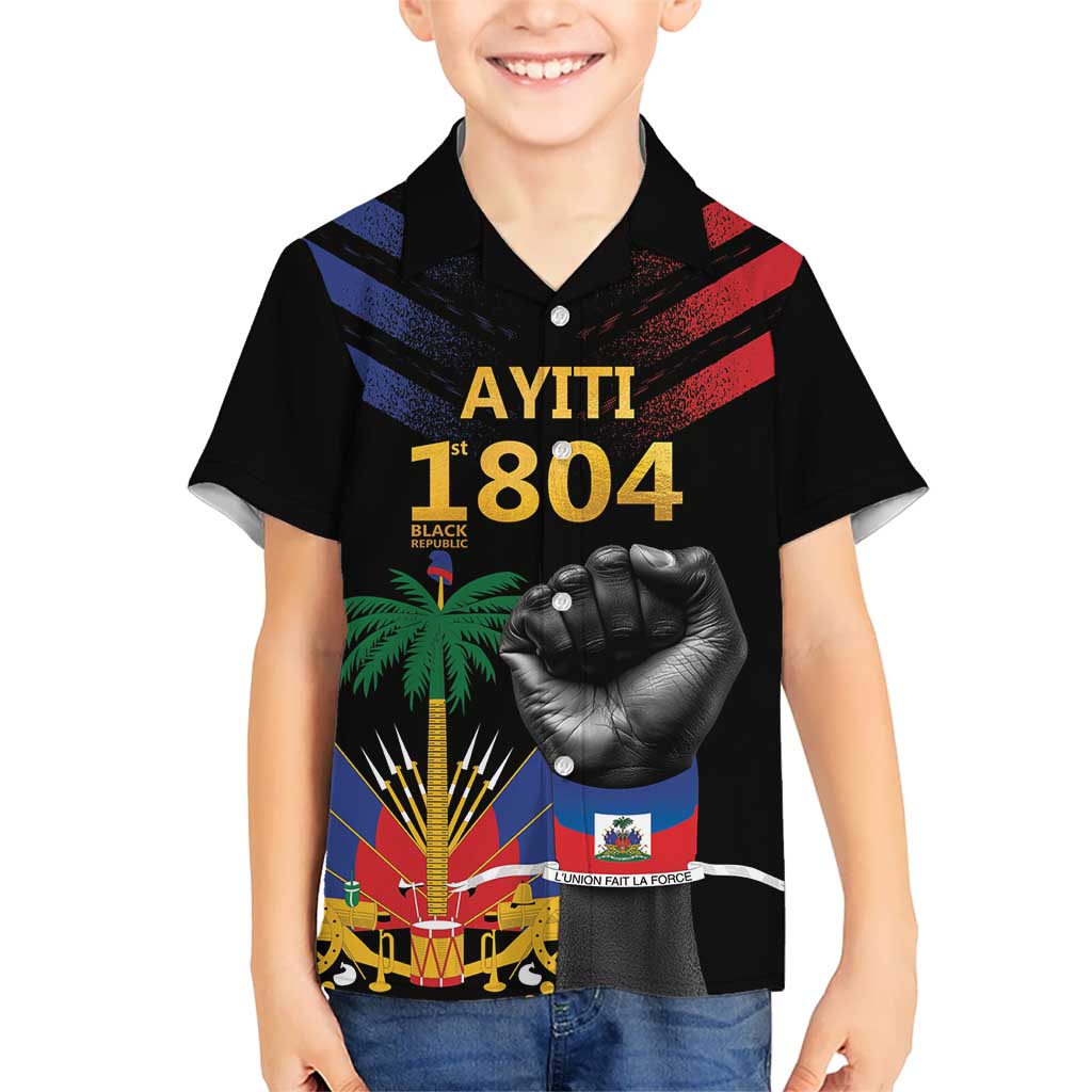Haiti Independence Day Kid Hawaiian Shirt The First Black Republic Since 1804