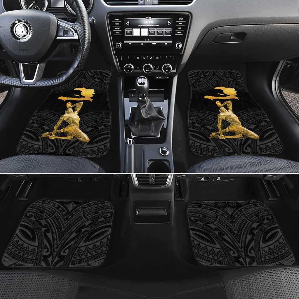 Haitian Negre Marron 1804 Car Mats Black Polynesian Pattern LT9 Set 4pcs Black - Polynesian Pride
