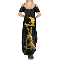 Haitian Negre Marron 1804 Family Matching Summer Maxi Dress and Hawaiian Shirt Black Polynesian Pattern LT9 - Polynesian Pride