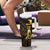 Haitian Negre Marron 1804 Tumbler With Handle Gold Polynesian Pattern