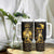 Haitian Negre Marron 1804 Tumbler With Handle Gold Polynesian Pattern