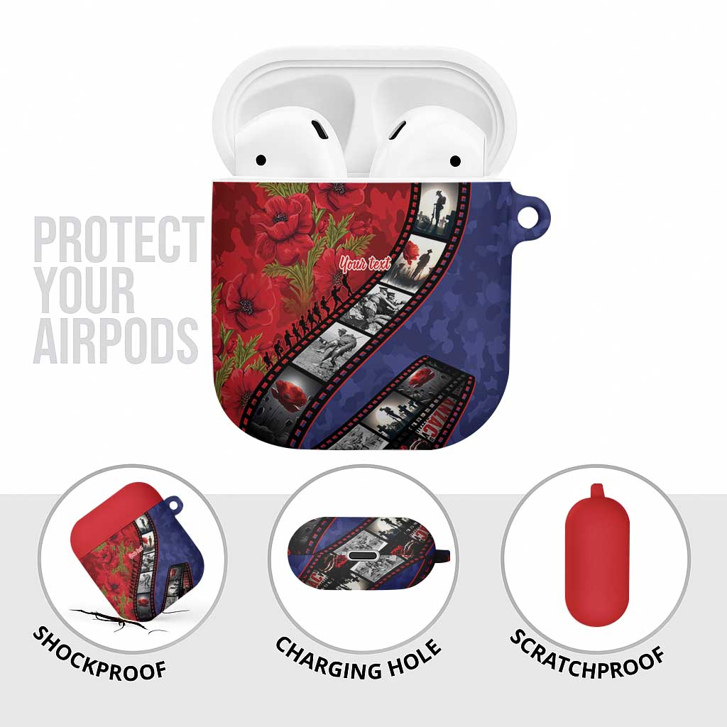 Personalised ANZAC Spirit 1915-2026 Filmstrip Tribute AirPods Case Lest We Forget 25 April LT9 - Polynesian Pride