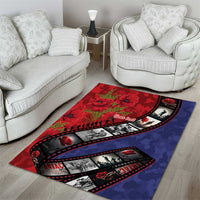 Personalised ANZAC Spirit 1915-2026 Filmstrip Tribute Area Rug Lest We Forget 25 April LT9 - Polynesian Pride