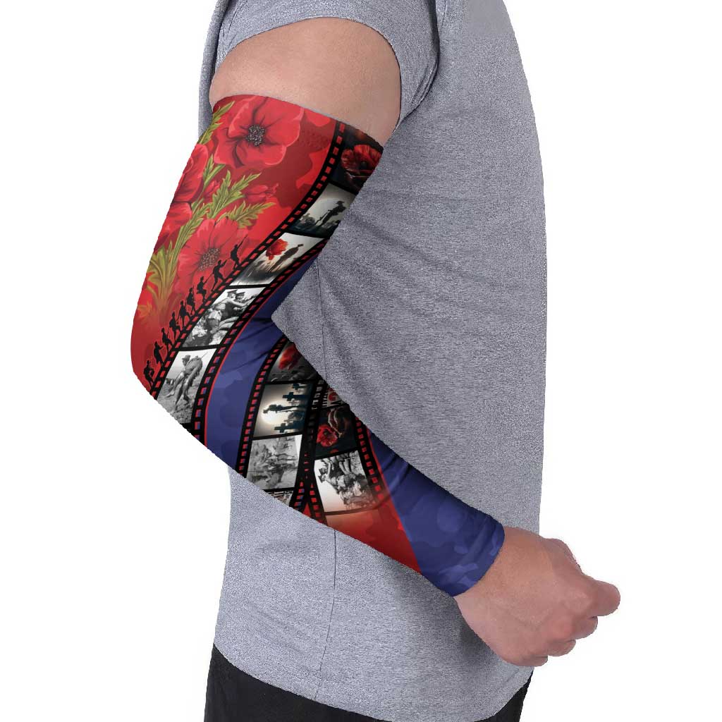 Personalised ANZAC Spirit 1915-2026 Filmstrip Tribute Arm Sleeves Lest We Forget 25 April LT9 - Polynesian Pride