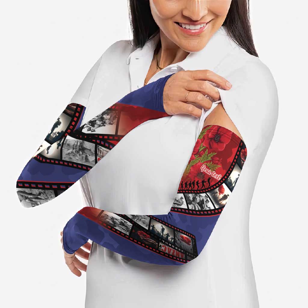 Personalised ANZAC Spirit 1915-2026 Filmstrip Tribute Arm Sleeves Lest We Forget 25 April LT9 - Polynesian Pride