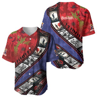 Personalised ANZAC Spirit 1915-2026 Filmstrip Tribute Baseball Jersey Lest We Forget 25 April LT9 - Polynesian Pride