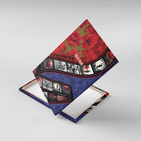 Personalised ANZAC Spirit 1915-2026 Filmstrip Tribute Canvas Wall Art Lest We Forget 25 April LT9 With Frame Red - Polynesian Pride