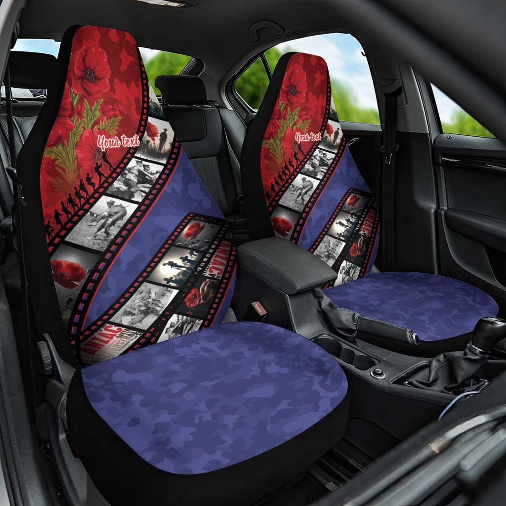 Personalised ANZAC Spirit 1915-2026 Filmstrip Tribute Car Seat Cover Lest We Forget 25 April