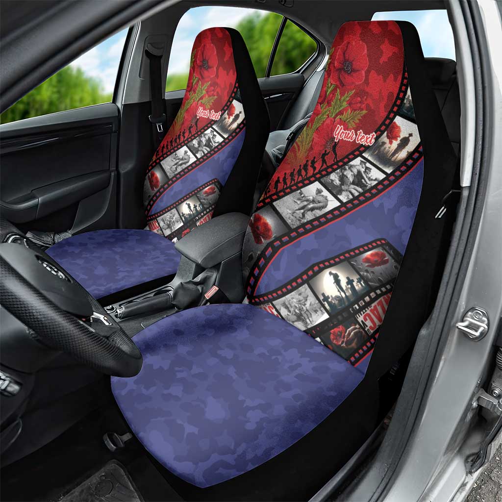 Personalised ANZAC Spirit 1915-2026 Filmstrip Tribute Car Seat Cover Lest We Forget 25 April LT9 - Polynesian Pride