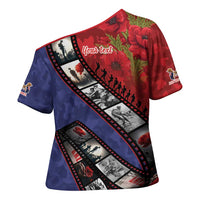 Personalised ANZAC Spirit 1915-2026 Filmstrip Tribute Cross Shoulder Shirt Lest We Forget 25 April LT9 - Polynesian Pride