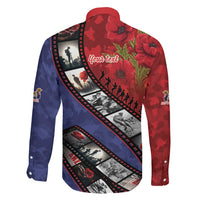 Personalised ANZAC Spirit 1915-2026 Filmstrip Tribute Family Matching Long Sleeve Bodycon Dress and Hawaiian Shirt Lest We Forget 25 April LT9 - Polynesian Pride