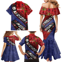 Personalised ANZAC Spirit 1915-2026 Filmstrip Tribute Family Matching Mermaid Dress and Hawaiian Shirt Lest We Forget 25 April LT9 - Polynesian Pride