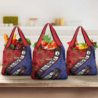 Personalised ANZAC Spirit 1915-2026 Filmstrip Tribute Grocery Bag Lest We Forget 25 April LT9 3-pack One Size Red - Polynesian Pride