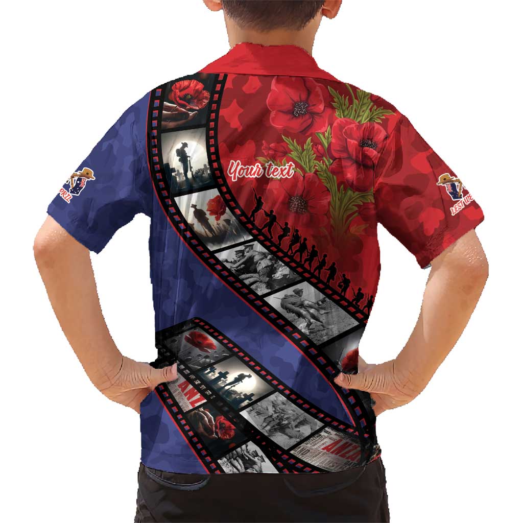 Personalised ANZAC Spirit 1915-2026 Filmstrip Tribute Hawaiian Shirt Lest We Forget 25 April LT9 - Polynesian Pride