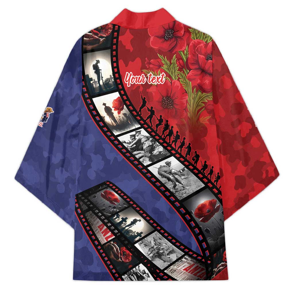 Personalised ANZAC Spirit 1915-2026 Filmstrip Tribute Kimono Lest We Forget 25 April