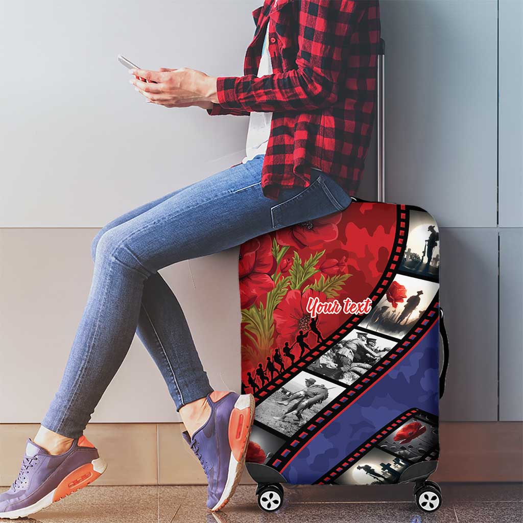 Personalised ANZAC Spirit 1915-2026 Filmstrip Tribute Luggage Cover Lest We Forget 25 April LT9 - Polynesian Pride