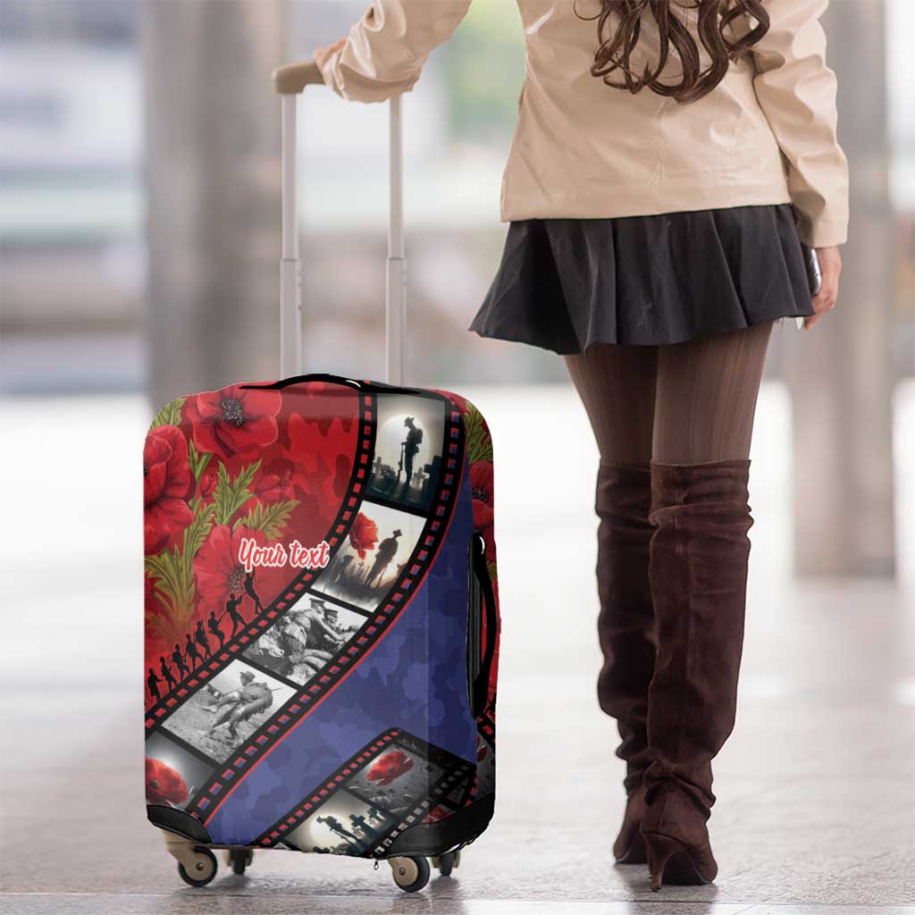 Personalised ANZAC Spirit 1915-2026 Filmstrip Tribute Luggage Cover Lest We Forget 25 April LT9 - Polynesian Pride