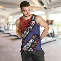 Personalised ANZAC Spirit 1915-2026 Filmstrip Tribute Men Tank Top Lest We Forget 25 April LT9 Red - Polynesian Pride