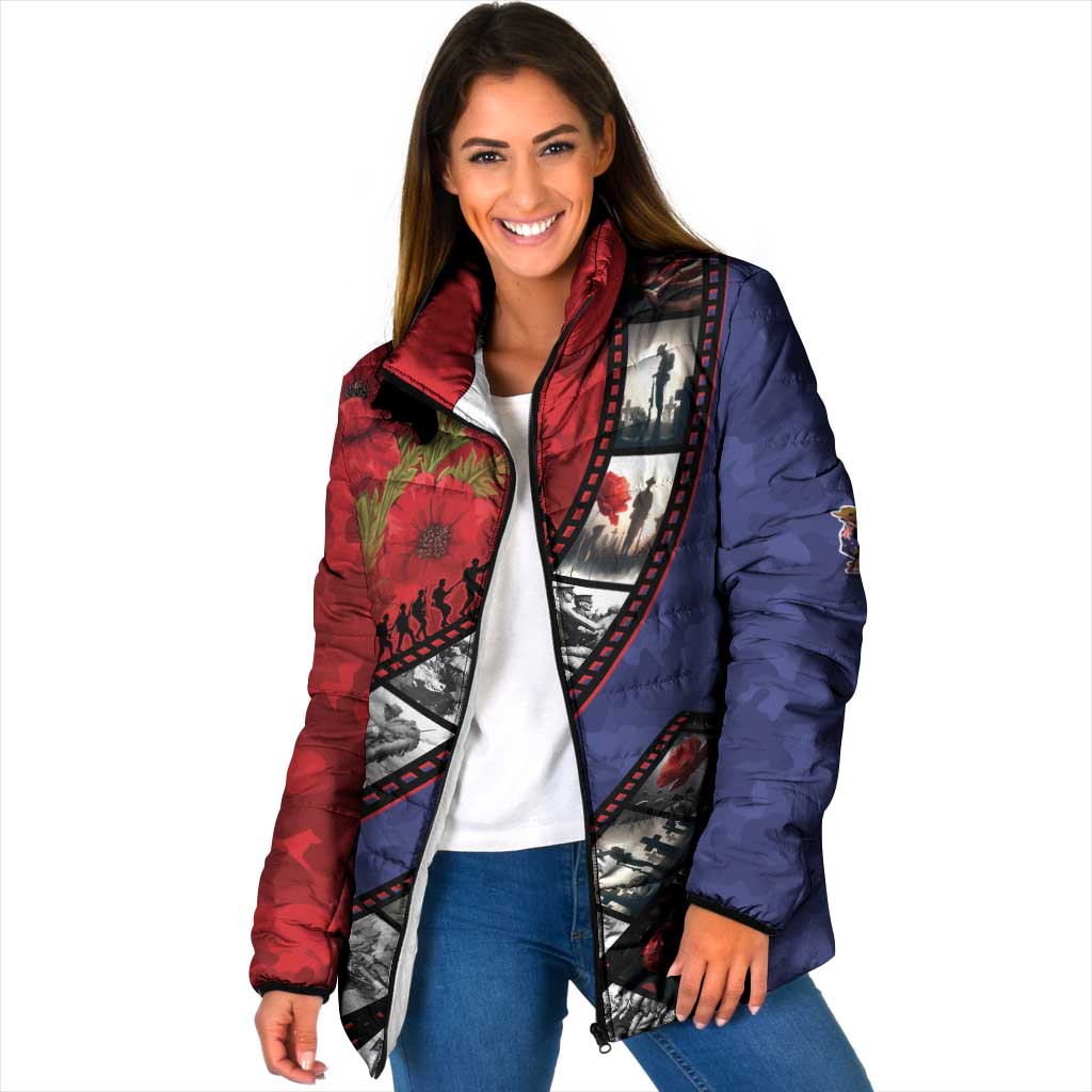 Personalised ANZAC Spirit 1915-2026 Filmstrip Tribute Padded Jacket Lest We Forget 25 April