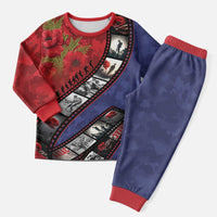 Personalised ANZAC Spirit 1915-2026 Filmstrip Tribute Pajama Set Lest We Forget 25 April LT9 Men Red - Polynesian Pride