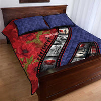 Personalised ANZAC Spirit 1915-2026 Filmstrip Tribute Quilt Bed Set Lest We Forget 25 April LT9 - Polynesian Pride