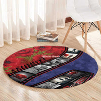 Personalised ANZAC Spirit 1915-2026 Filmstrip Tribute Round Carpet Lest We Forget 25 April LT9 - Polynesian Pride