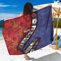 Personalised ANZAC Spirit 1915-2026 Filmstrip Tribute Sarong Lest We Forget 25 April LT9 One Size 44 x 66 inches Red - Polynesian Pride