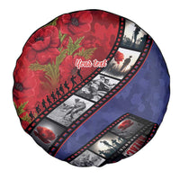 Personalised ANZAC Spirit 1915-2026 Filmstrip Tribute Spare Tire Cover Lest We Forget 25 April LT9 - Polynesian Pride