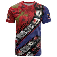 Personalised ANZAC Spirit 1915-2026 Filmstrip Tribute T Shirt Lest We Forget 25 April LT9 Red - Polynesian Pride