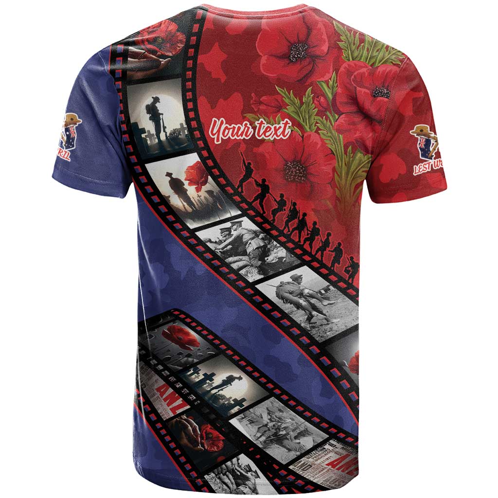 Personalised ANZAC Spirit 1915-2026 Filmstrip Tribute T Shirt Lest We Forget 25 April LT9 - Polynesian Pride