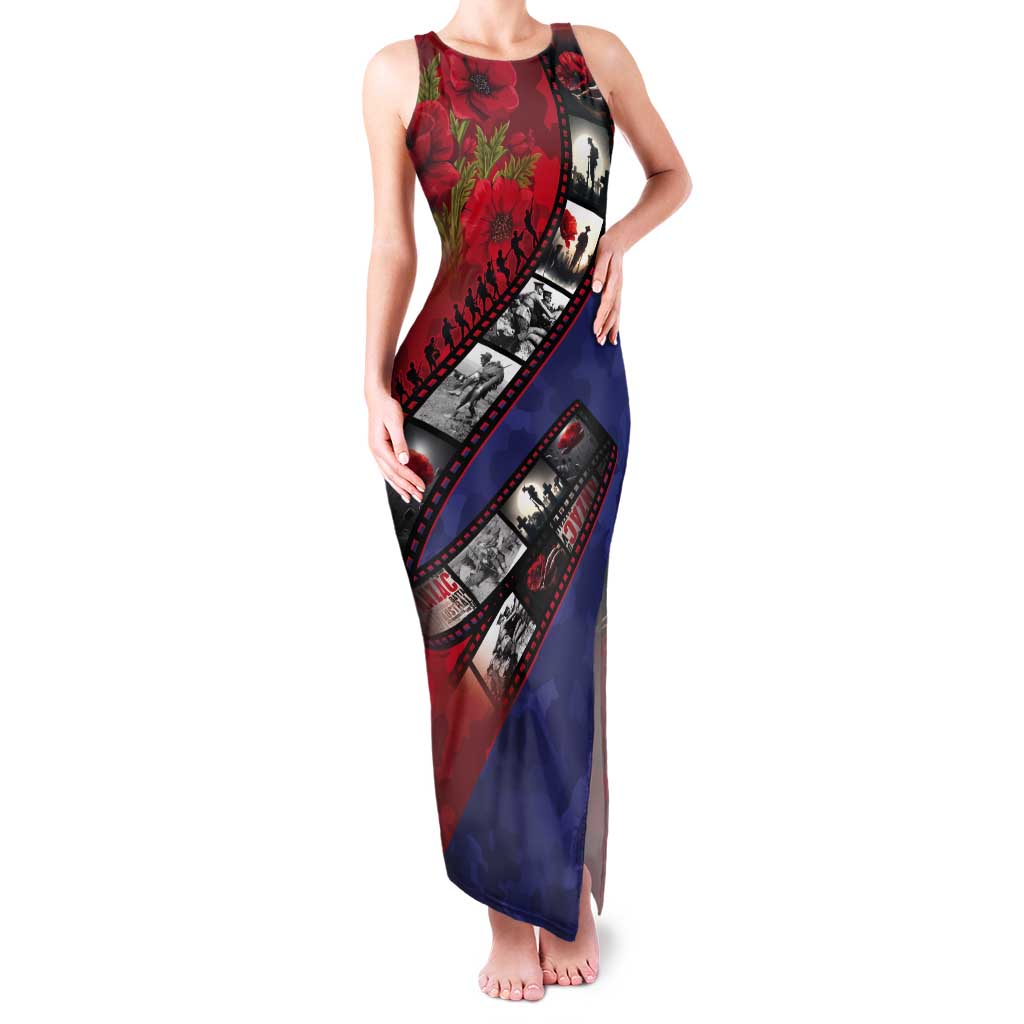 Personalised ANZAC Spirit 1915-2026 Filmstrip Tribute Tank Maxi Dress Lest We Forget 25 April