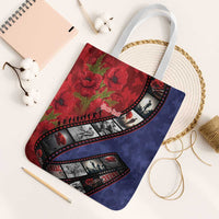 Personalised ANZAC Spirit 1915-2026 Filmstrip Tribute Tote Bag Lest We Forget 25 April LT9 White Strap One Size Red - Polynesian Pride