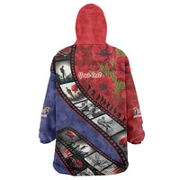 Personalised ANZAC Spirit 1915-2026 Filmstrip Tribute Wearable Blanket Hoodie Lest We Forget 25 April LT9 - Polynesian Pride