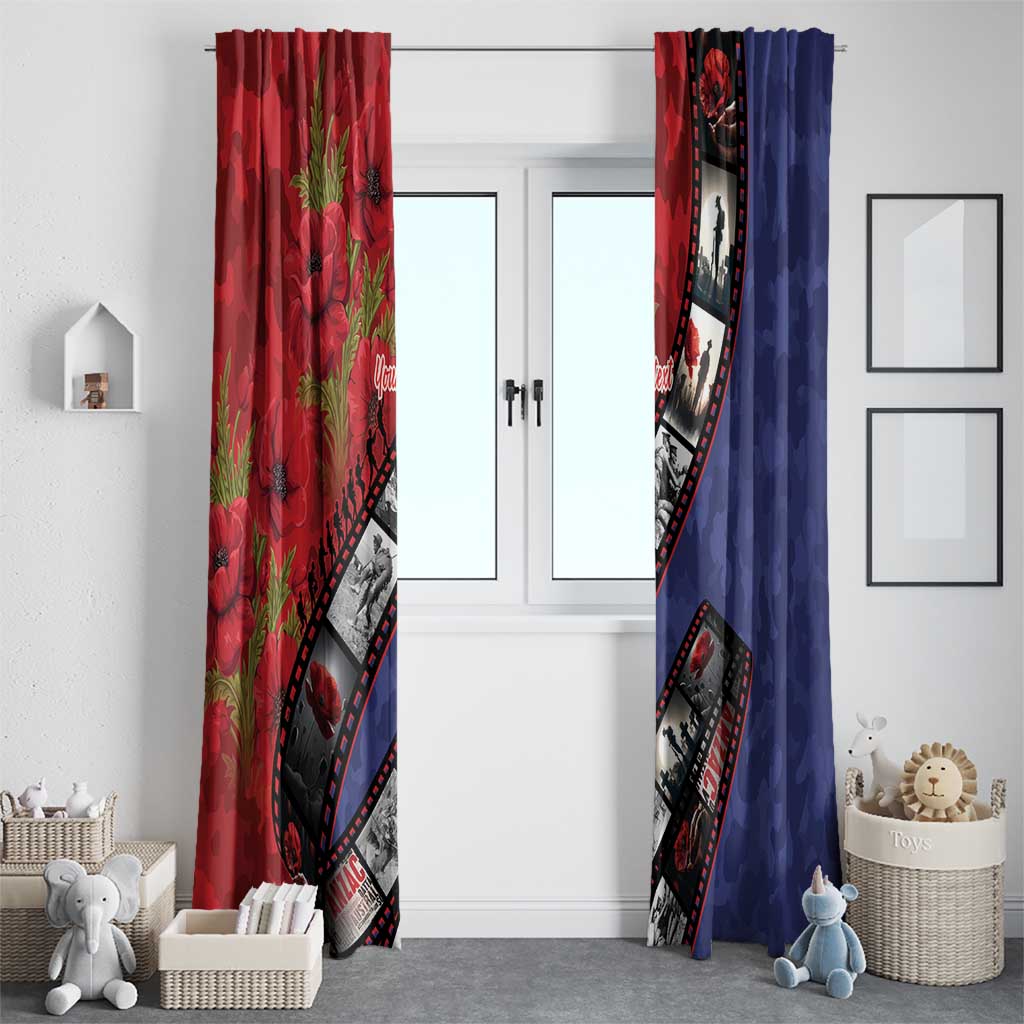 Personalised ANZAC Spirit 1915-2026 Filmstrip Tribute Window Curtain Lest We Forget 25 April LT9 - Polynesian Pride