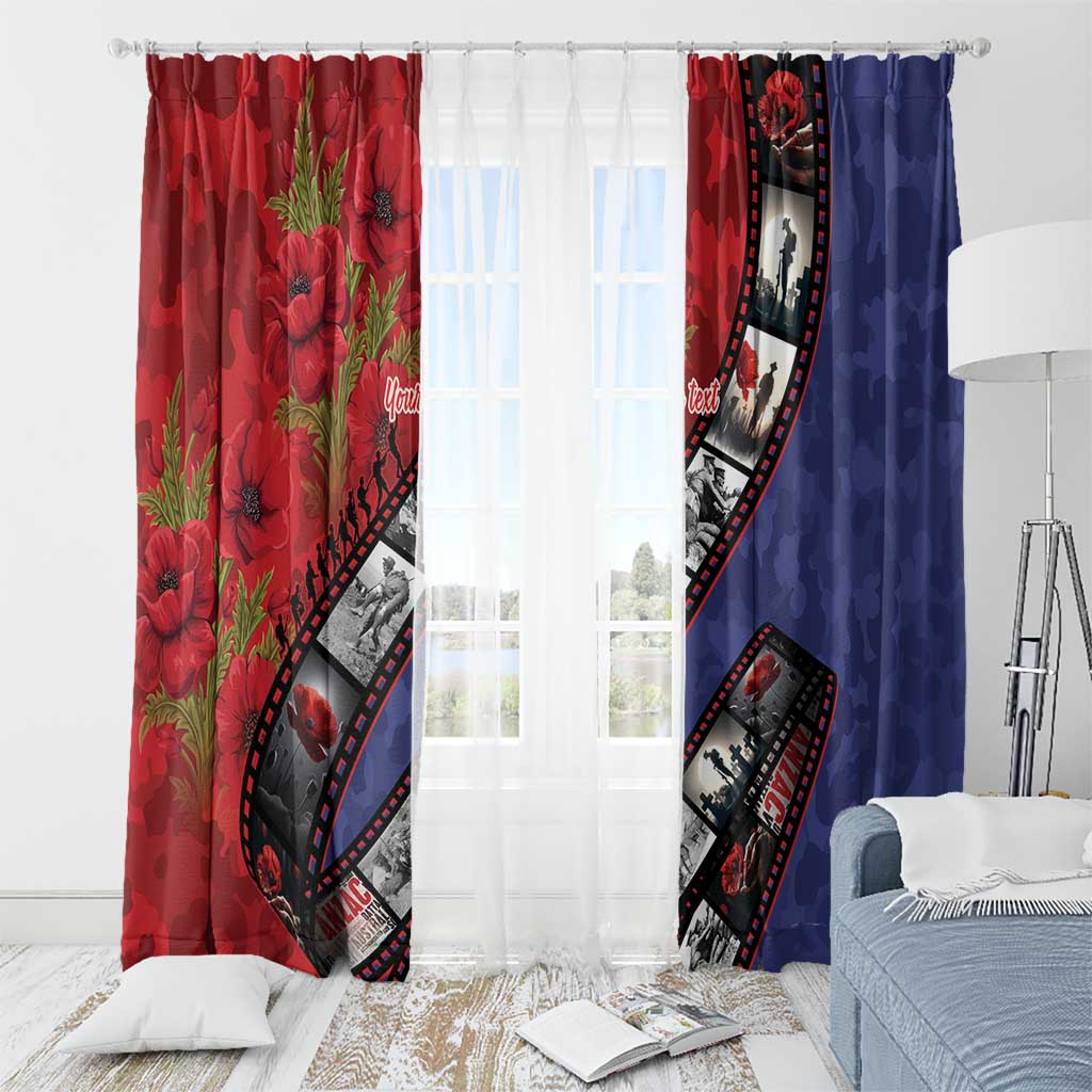 Personalised ANZAC Spirit 1915-2026 Filmstrip Tribute Window Curtain Lest We Forget 25 April LT9 - Polynesian Pride