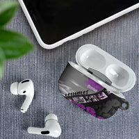 Personalised Remembering ANZAC Lest We Forget AirPods Case Vintage Film Frame Memorial Purple Poppy