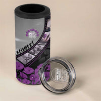 Personalised Remembering ANZAC Lest We Forget 4 in 1 Can Cooler Tumbler Vintage Film Frame Memorial Purple Poppy LT9 - Polynesian Pride