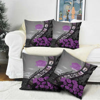 Personalised Remembering ANZAC Lest We Forget Pillow Cover Vintage Film Frame Memorial Purple Poppy LT9 - Polynesian Pride