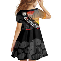 Personalised Remembering ANZAC Lest We Forget Family Matching Off Shoulder Maxi Dress and Hawaiian Shirt Vintage Film Frame Memorial Red Poppy LT9 - Polynesian Pride