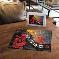Personalised Remembering ANZAC Lest We Forget Puzzle Vintage Film Frame Memorial Red Poppy