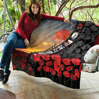 Personalised Remembering ANZAC Lest We Forget Quilt Vintage Film Frame Memorial Red Poppy