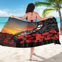 Personalised Remembering ANZAC Lest We Forget Sarong Vintage Film Frame Memorial Red Poppy
